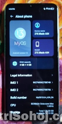 Zte blade A54    4/128